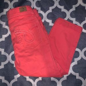 Girls Jordache skinny jeans, coral